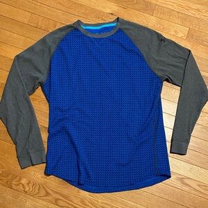 Under Armour Blue and Dark Gray Long Sleeve Tee